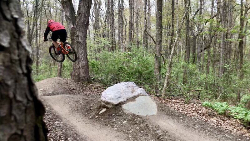 One of the longest jumps at DTE Trail.