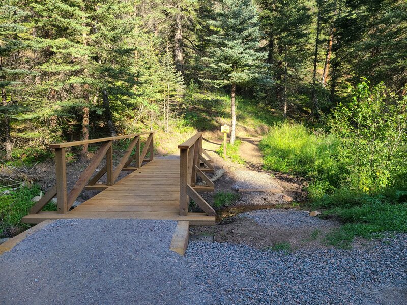 Bridge on the climb up Goshawk Trail.