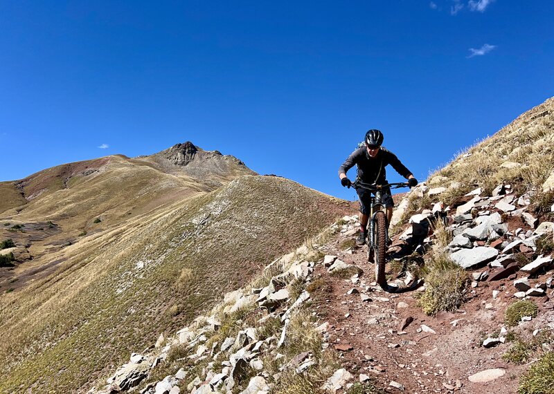 Descending off the top of Blackhawk Pass.