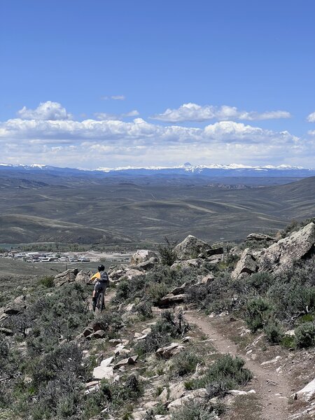 Descending through the boulder field