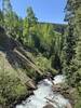 View from the bridge at the top of Mill Creek Waterline Trail.  Elevation 9,711feet!