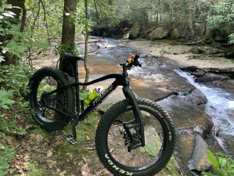 Bike by the stream