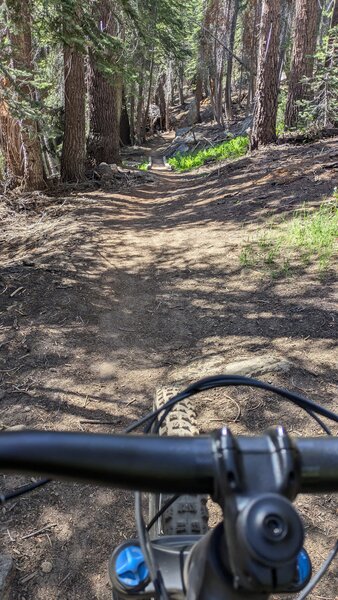 Uphill to the pass.