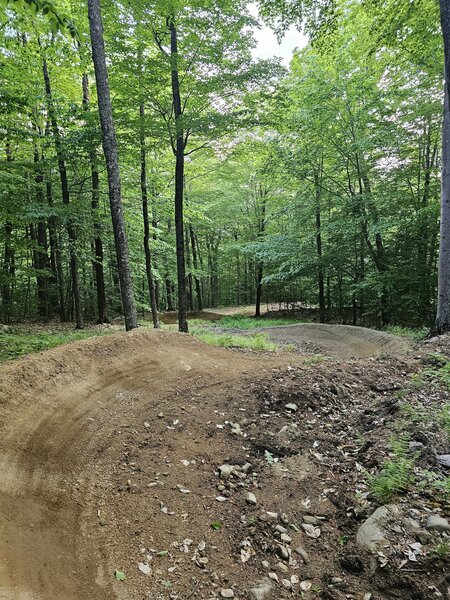 Some berms on the trail.