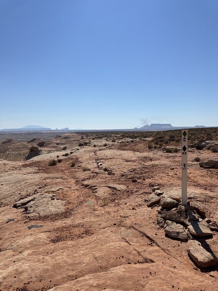 Looking ahead at the trail and views.