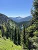 Looking back at Spring Slide Mountain and down on Bond Lake.