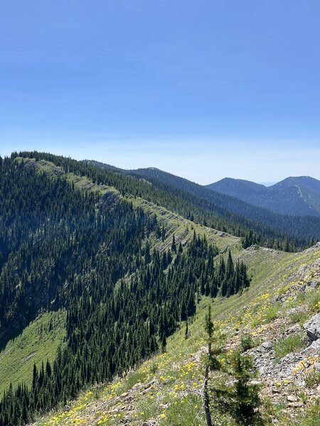 And a good shot looking back at that ridge you were just riding.