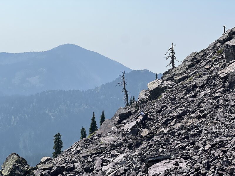 A gnarly, rocky, very technical section of Alpine 7 before the Peterson Trail junction.