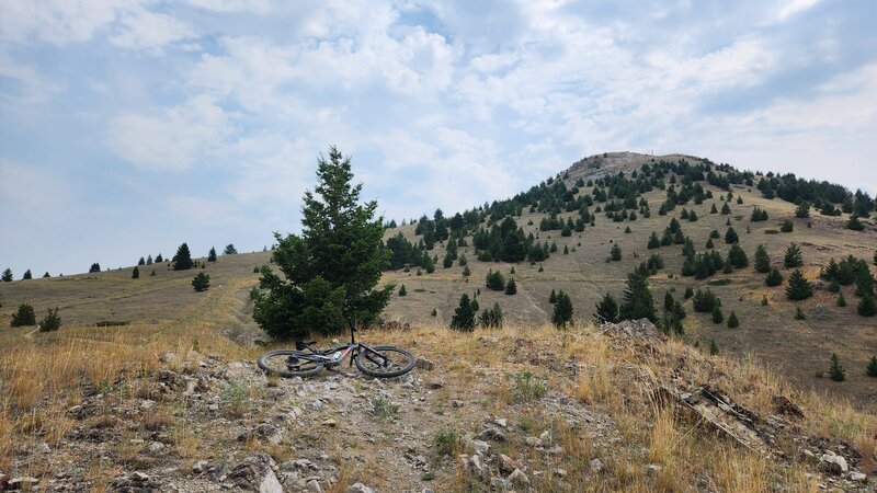 Mini summit of Old Trail with the M Hill in the background.