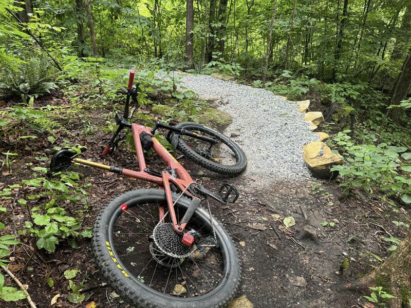 Berm in the Owls Head Trail System