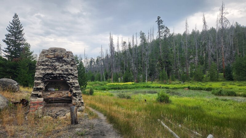 The old chimney from where the Chimney Trail gets it's name, is set in a very beautiful place.