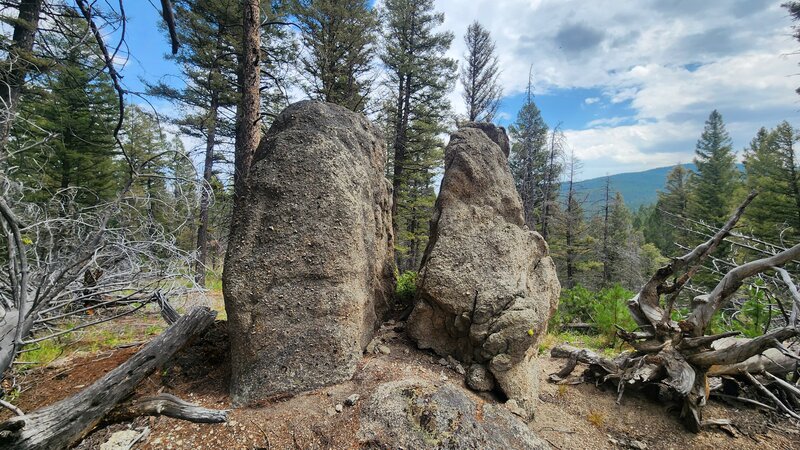 Scouts Ridge Trail has some interesting granite rock formations.