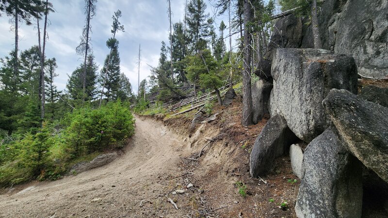 Granite boulders and steep loose sand are the bread and butter of Herman Gulch Doubletrack.