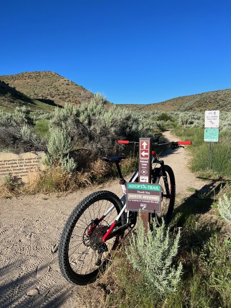 Trail signs at Polecat junction. Area is clearly marked with directional signs and two way signs.