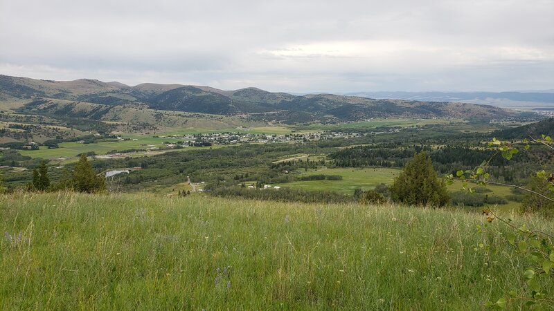 Nice views of the Anaconda Valley near the bottom of Garrity Mountain Trail.