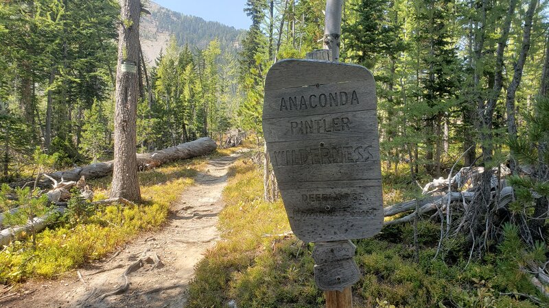 The Anaconda-Pintler Wilderness Boundary - No bicycles past this point!