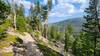 The upper part of Toll Canyon Trail is a long traverse of the hillside with nice views of the neighbouring mountains.