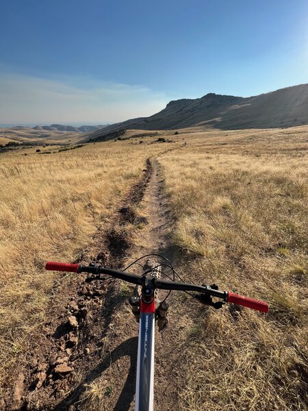 Just after the rock garden on Sweet Connie looking towards Chukkar Butte.