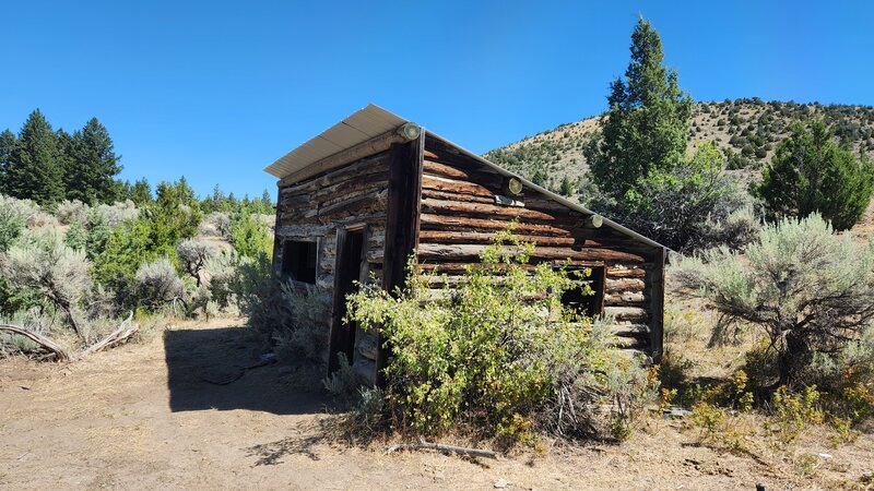 Old cabin at the Intersection of Dry Creek Trail and BLM #14 Trail.