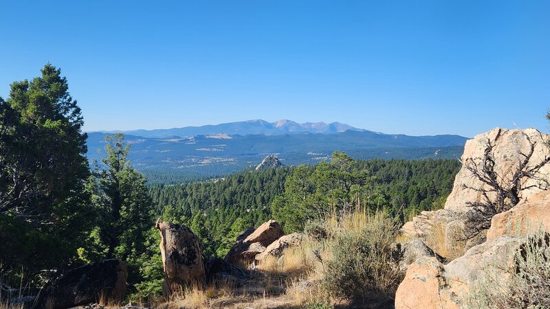 View from the Hartman Creek Singletrack with the Highland Mountains in the distance.