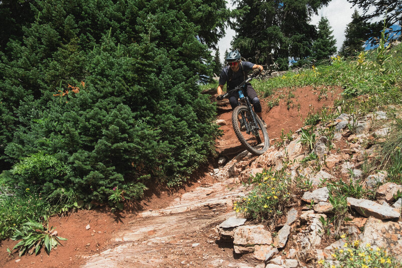 Descending the Engine Creek Trail. Photo: Erich Harman