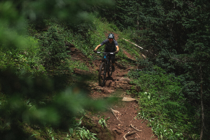 Descending the Engine Creek Trail. Photo: Erich Harman