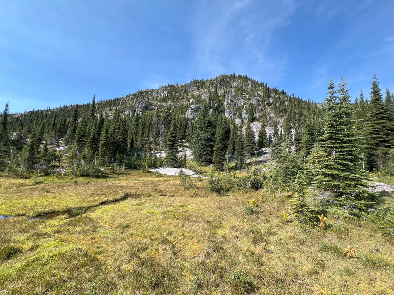 When you're not right on top of the ridge, you're right below it riding through beautiful little meadows, springs and run-off lakes.