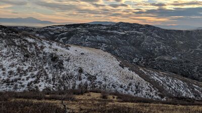 View to the South towards Suncrest in the winter.