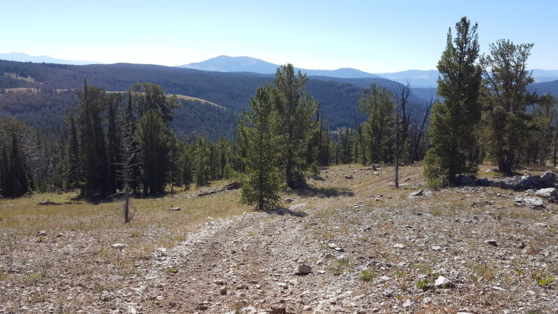 Rocky doubletrack and views along the Continental Divide.