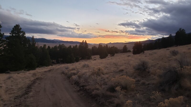 A beautiful sunset taken from Divide Creek Ridge Trail.