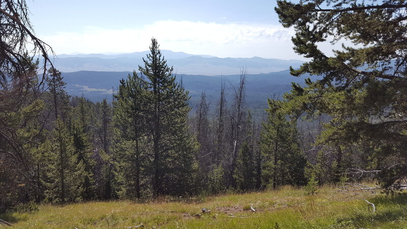 View from the Continental Divide Trail looking Southeast from the side of Burnt Mountain.