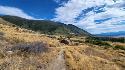 The Mining Heritage Trail with the East Ridge in the background.