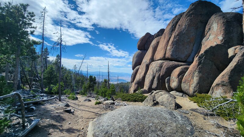 Impressive granite outcrop along Continental Divide.