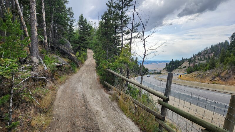 A small section of Road 8654 travels beside I-90.