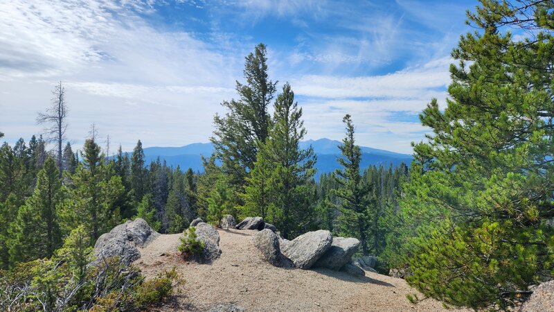 A lovely viewpoint from the Continental Divide looking at the Highland Mountains in the distance.