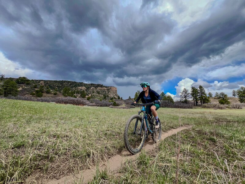 Cliffrock Loop below stormy skies.