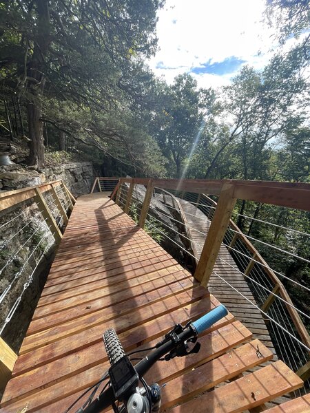 Bridge feature on trail.