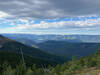 Looing back to Hungry Horse Reservoir and the Swan Mountain Range.