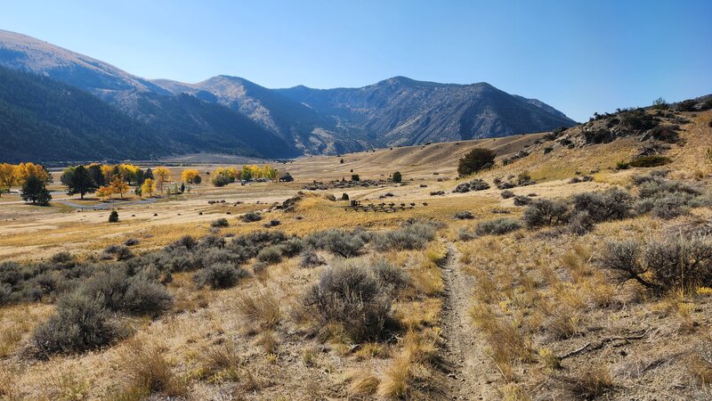 Beautiful fall colors of the Lewis and Clark Caverns Campground.