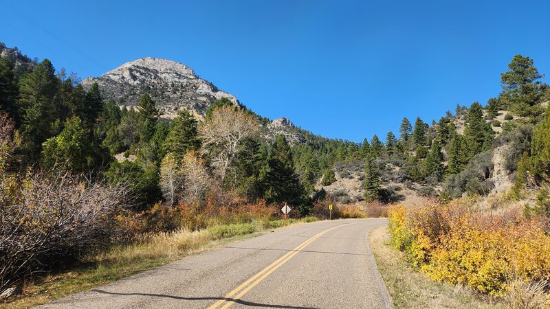 The access road to the top of the Lewis and Clark Caverns is closed to cars after October 1st.