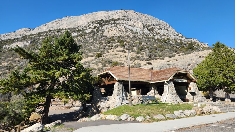 The visitor center for the Lewis and Clark Caverns State Park at the top of the Park Road.