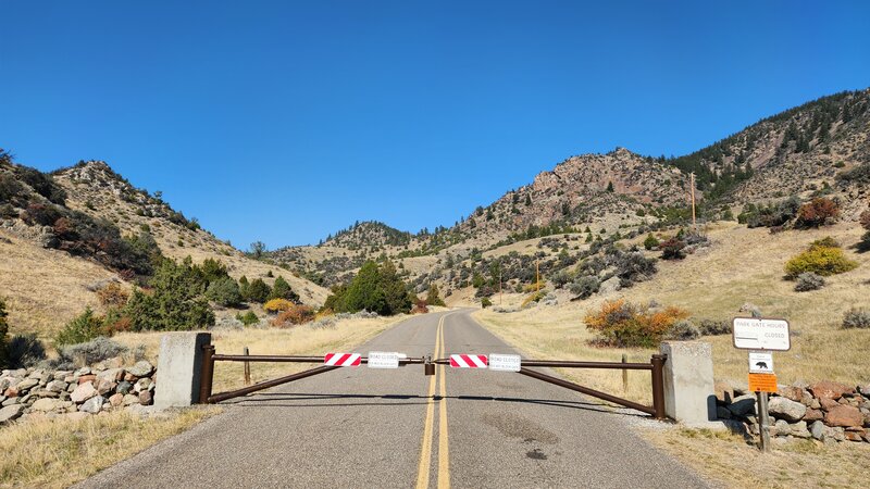 You'll have the entire park road to yourself if you ride it after October 1st.