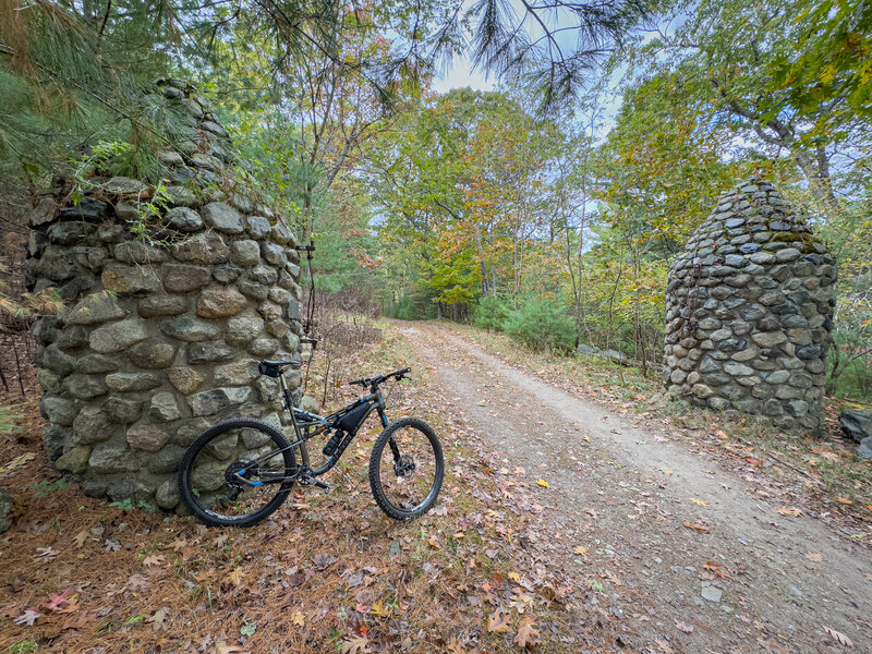 Old stone gate posts are just a couple of the historical finds in Lynn Woods.