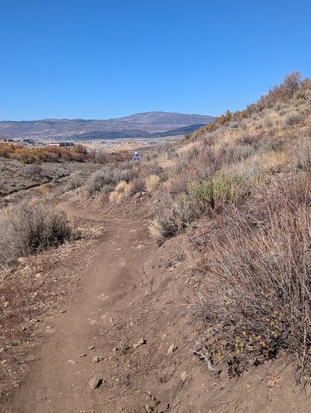 Flat section of the uphill side of Upper Sparky.