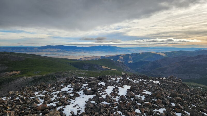 The view from the top of Casey Peak looking towards Canyon Ferry Lake.