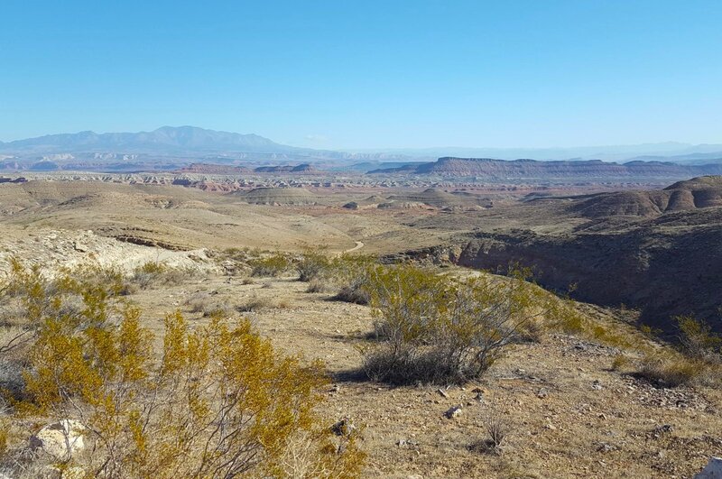 View north east toward St. George and Pine Valley Mtn.