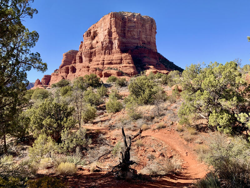 View of Courthouse Butte from Rabbit Ears trail