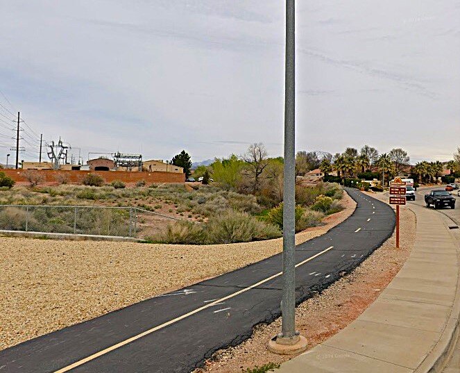 Bike path end near Dixie Drive.