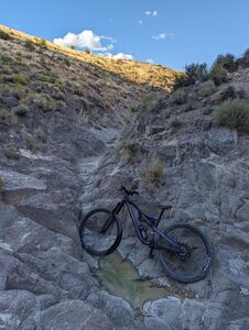 Rocky washed out section.