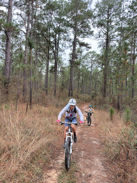 Family ride on the Hickman Trail.